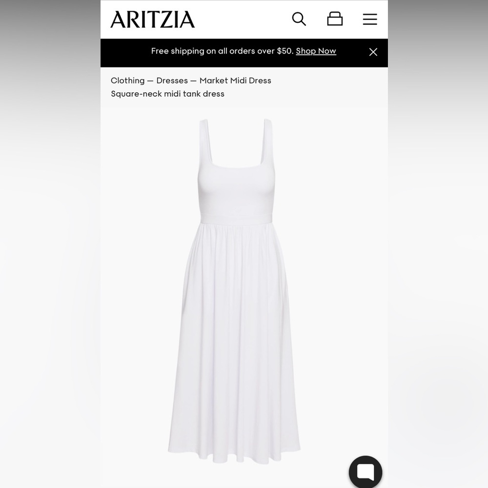 Aritzia Lavender midi-length dress size small